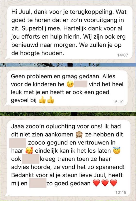 Originele WhatsApp-berichten van een ouder: Opluchting en tranen van trots bij het schooladvies